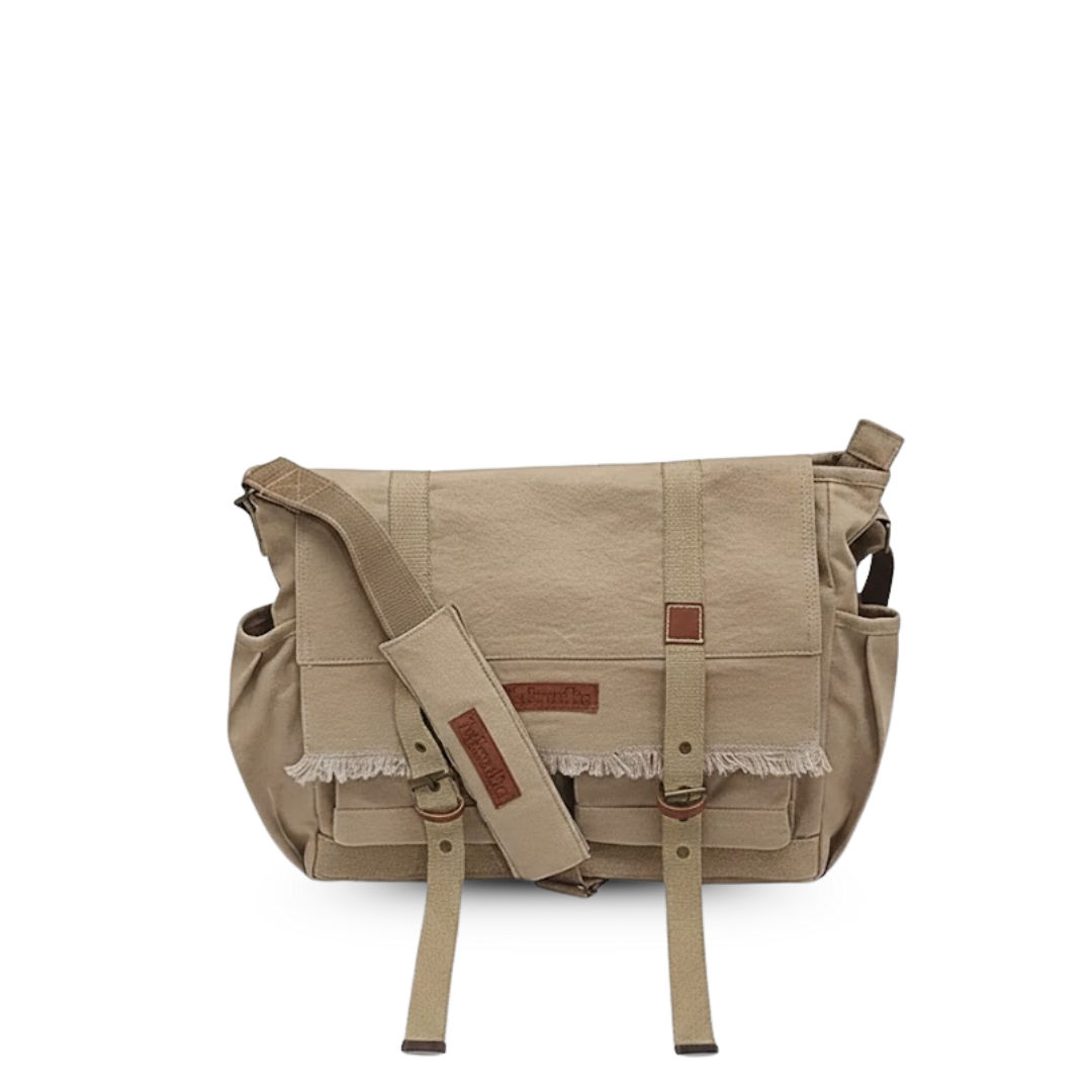 Beige Unisex Laptop Messenger Bag for Everyday Use 182